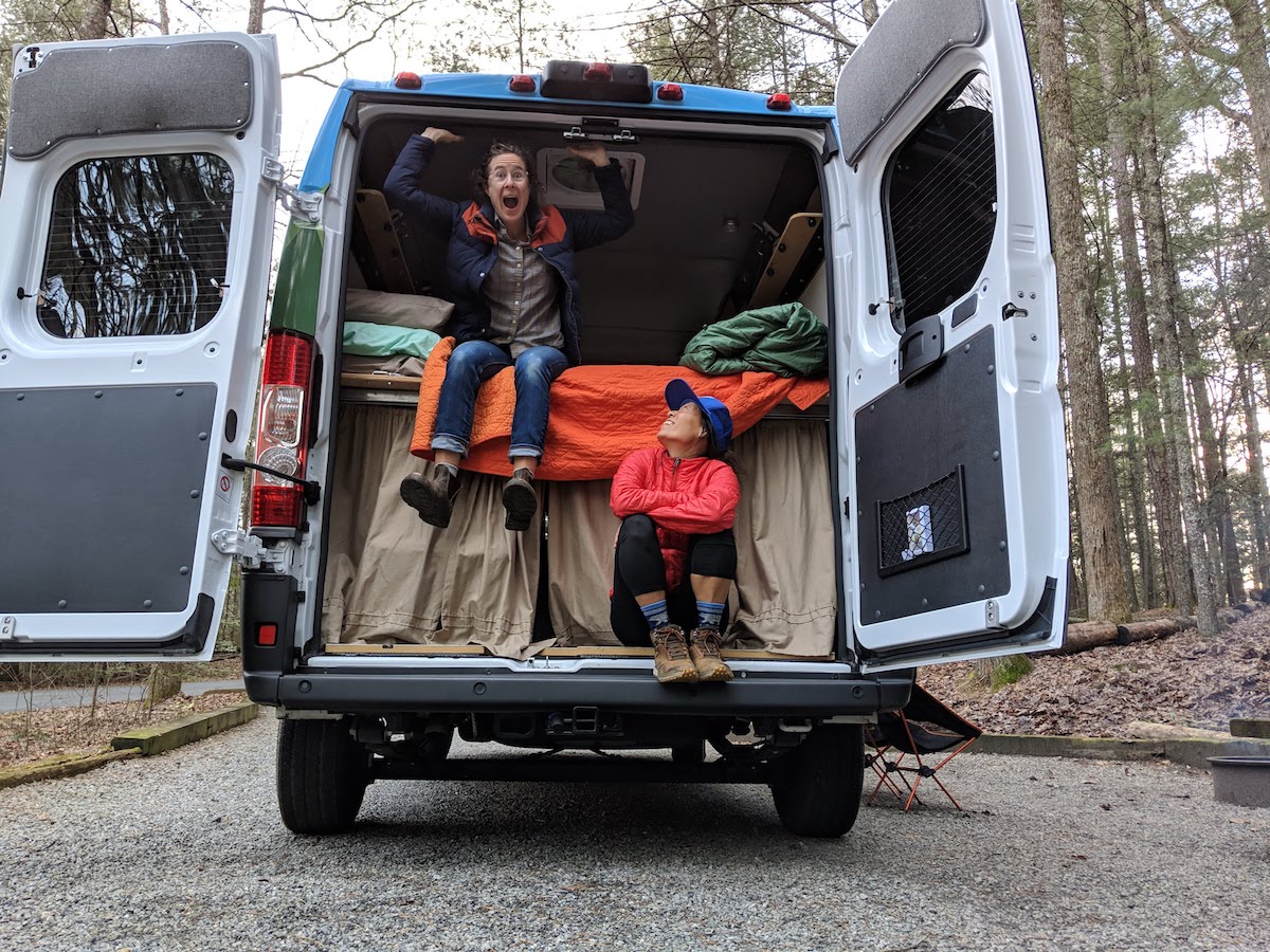 van life adventure in Asheville with sCAMPer vans