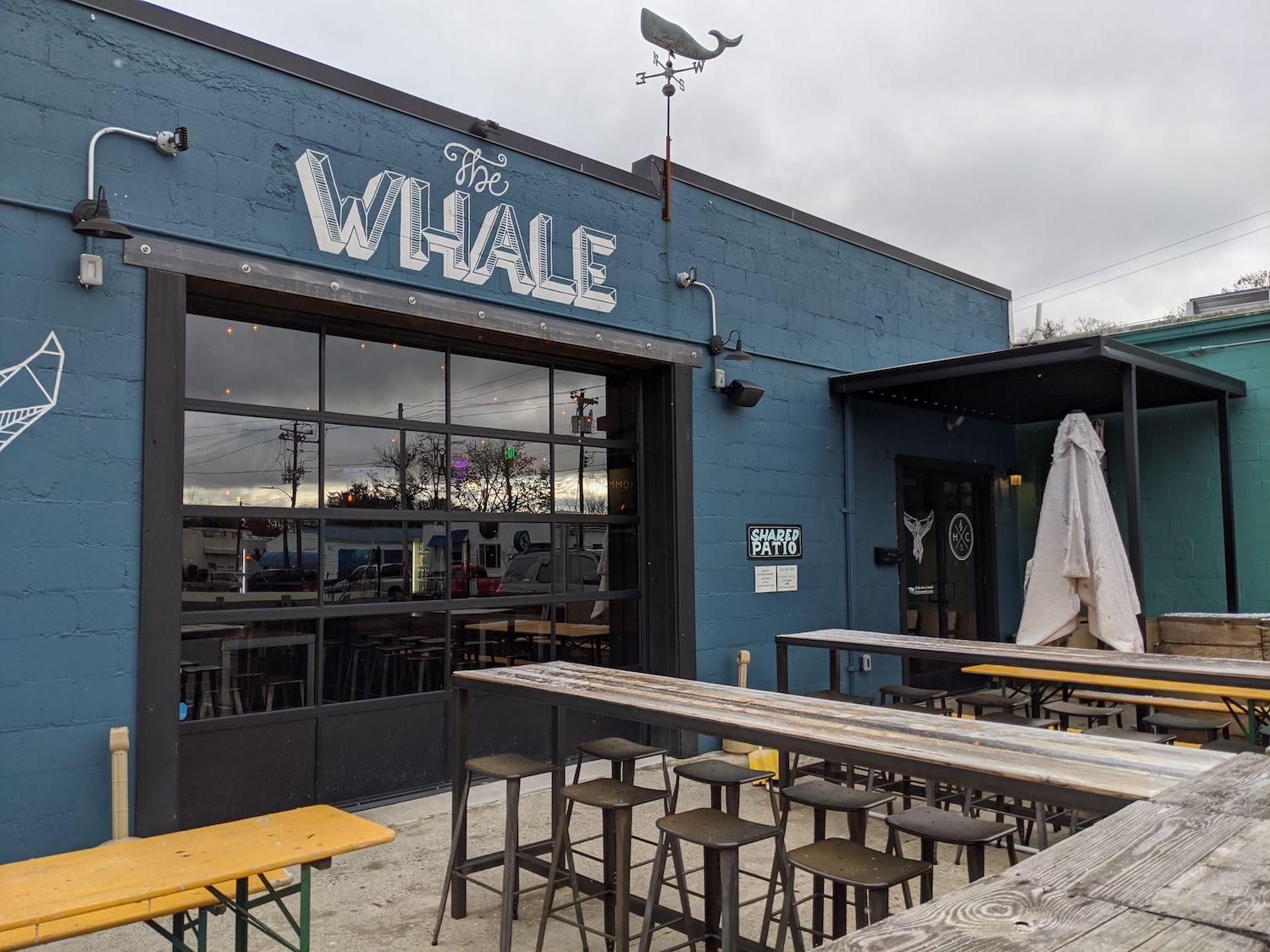 a photo of the Whale, one of the best outdoor bars in Asheville
